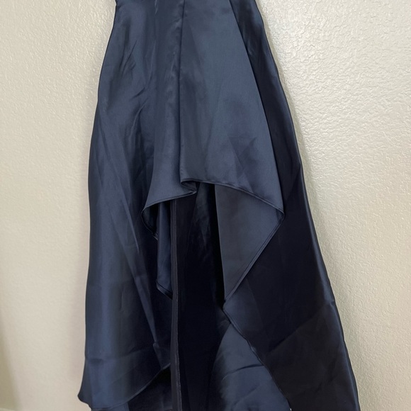 NWOT Broadway Show Navy Blue High-Low Gown - Picture 9 of 10